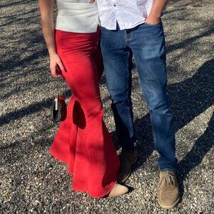 Just Float On Flare Jeans Red Free People